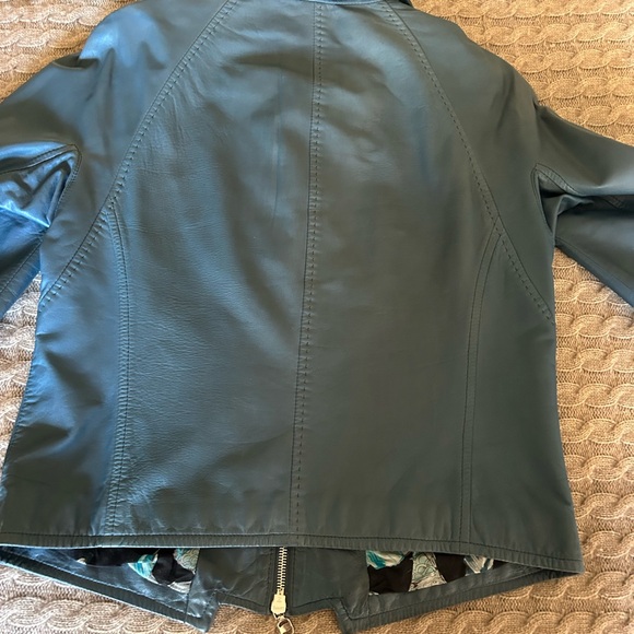 Salvatore Ferragamo Blue Leather Jacket - Picture 7 of 7